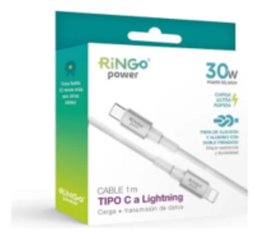 CABLE MALLADO 1M RINGO TIPO C - LIGHTNING